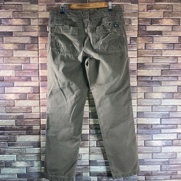 Mens Vintage G.H Bass Green Work Pants Size 34x32 - Picture 2 of 10